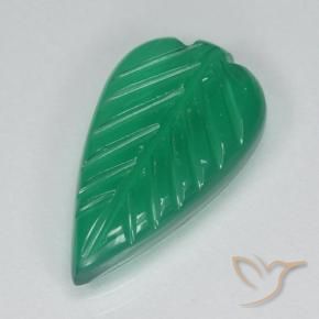 Agate Vert moyen naturelle Taille Fleur, 3.59 ct, Translucide