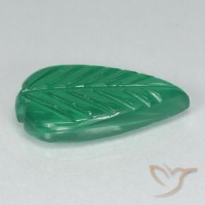 Agate Vert moyen naturelle Taille Fleur, 3.59 ct, Translucide