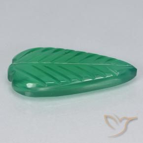 Agate Vert moyen naturelle Taille Fleur, 3.24 ct, Translucide