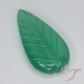 Agate Vert moyen naturelle Taille Fleur, 3.09 ct, Translucide
