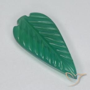 Agate Vert moyen naturelle Taille Fleur, 2.09 ct, Translucide