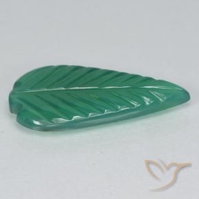 Agate Vert moyen naturelle Taille Fleur, 2.09 ct, Translucide
