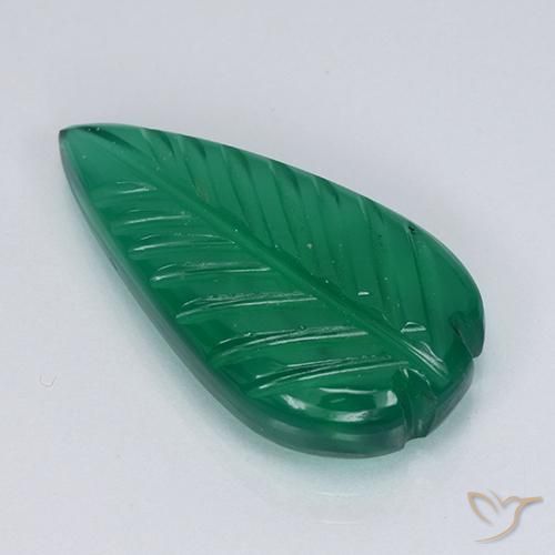 5.27ct Naturel Vert chaud Agate, Fantaisie, Translucide