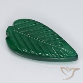Agate Forêt verte naturelle Taille Fleur, 3.17 ct, Translucide