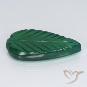 Agate Forêt verte naturelle Taille Fleur, 3.17 ct, Translucide