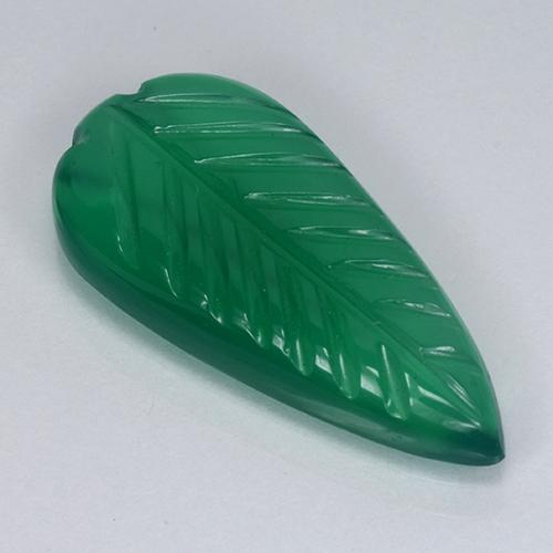Agate vert naturelle forme fantaisie, 3,07 ct, translucide
