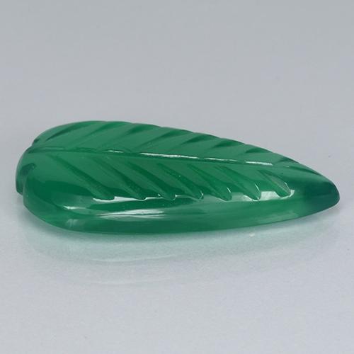Agate vert naturelle forme fantaisie, 3,07 ct, translucide