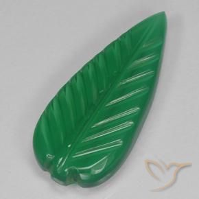 Agate Vert moyen naturelle Taille Fleur, 3.24 ct, Translucide