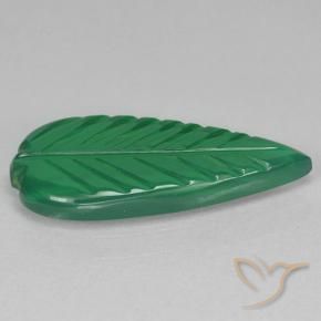Agate Vert moyen naturelle Taille Fleur, 3.24 ct, Translucide