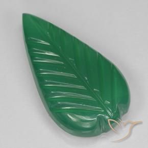 Agate Vert moyen naturelle Taille Fleur, 4.01 ct, Translucide