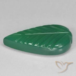 Agate Vert moyen naturelle Taille Fleur, 4.01 ct, Translucide