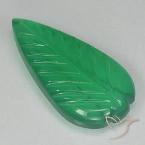 Agate Vert trèfle naturelle Taille Fleur, 3.82 ct, Translucide
