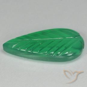 Agate Vert trèfle naturelle Taille Fleur, 3.82 ct, Translucide