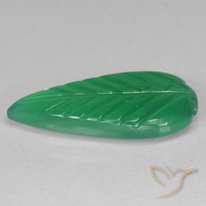 Agate Vert trèfle naturelle Taille Fleur, 3.06 ct, Translucide