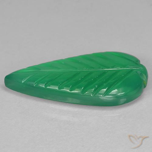 Agate Vert jaunâtre naturelle Fantaisie, 4.07 ct, Translucide