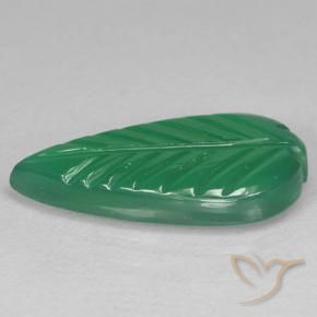 Agate Vert chaud naturelle Taille Fleur, 2.74 ct, Translucide