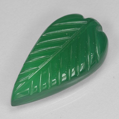 Agate Vert moyen naturelle Taille Fleur, 4.27 ct, Translucide