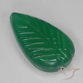 Agate Vert moyen naturelle Taille Fleur, 3.60 ct, Translucide