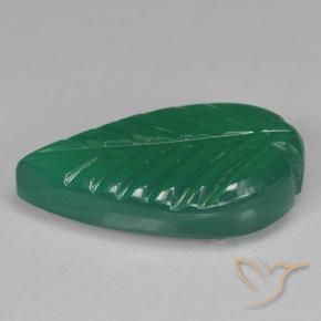 Agate Vert moyen naturelle Taille Fleur, 3.60 ct, Translucide
