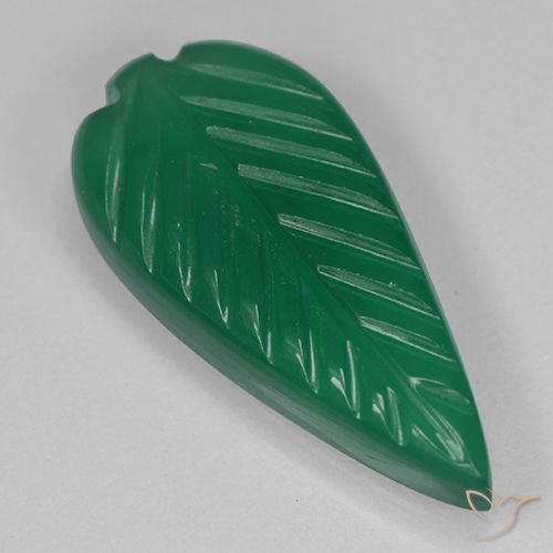 3.30ct Naturel Vert chaud Agate, Taille Fleur, Translucide