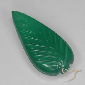 Agate Vert chaud naturelle Taille Fleur, 3.30 ct, Translucide