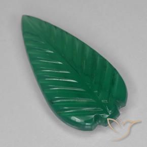 Agate Vert moyen naturelle Taille Fleur, 2.19 ct, Translucide
