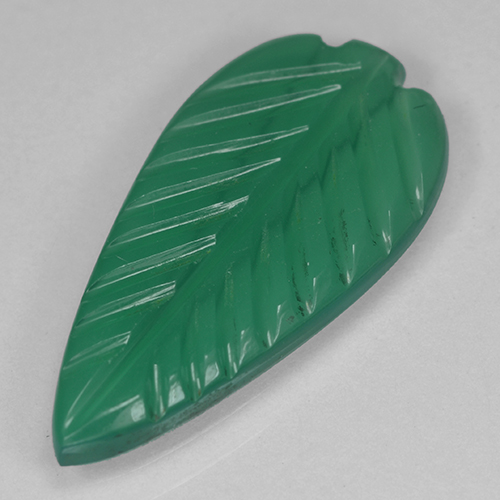 Agate Vert chaud naturelle Forme fantaisie, 2.24 ct, Translucide
