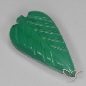 Agate Vert chaud naturelle Taille Fleur, 2.16 ct, Translucide