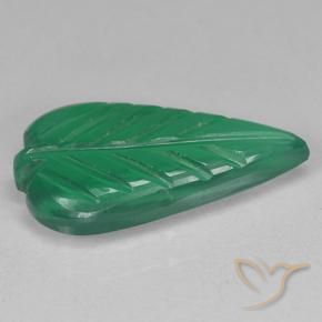 Agate Vert chaud naturelle Taille Fleur, 2.16 ct, Translucide