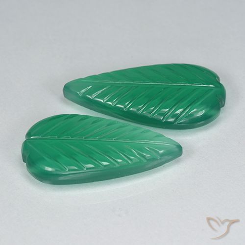 7.23ctw Naturel Vert chaud Agate, Taille Fleur, Translucide