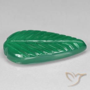Agate Vert chaud naturelle Taille Fleur, 4.46 ct, Translucide