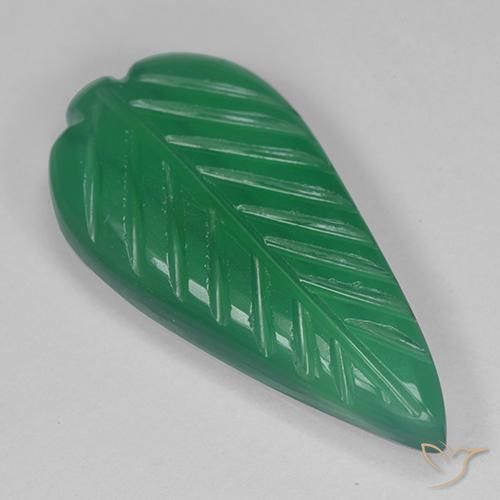 3.73ct Naturel Vert moyen Agate, Fantaisie, Translucide