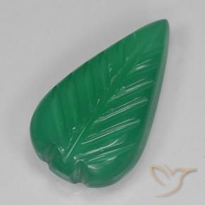 Agate Vert moyen naturelle Taille Fleur, 2.57 ct, Translucide