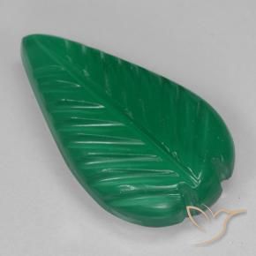 Agate Vert moyen naturelle Taille Fleur, 3.07 ct, Translucide