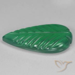 Agate Vert moyen naturelle Taille Fleur, 3.52 ct, Translucide