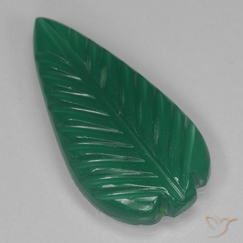 Agate Vert foncé moyen naturelle Fantaisie, 3.22 ct, Translucide