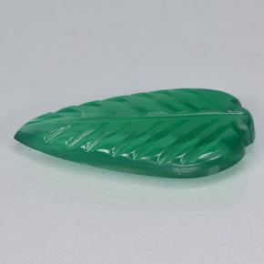 Agate Vert chaud naturelle Taille Fleur, 1.39 ct, Transparent