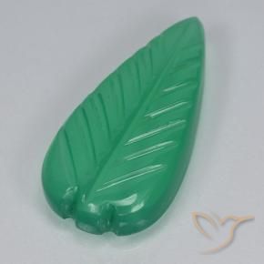Agate Vert frais naturelle Taille Fleur, 3.92 ct, Translucide