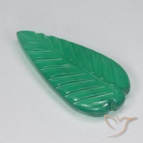 Agate Vert chaud naturelle Taille Fleur, 3.13 ct, Translucide