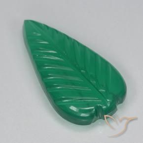 Agate Vert chaud naturelle Taille Fleur, 2.69 ct, Translucide