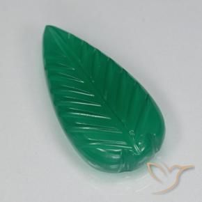 Agate Forêt verte naturelle Taille Fleur, 3.93 ct, Translucide