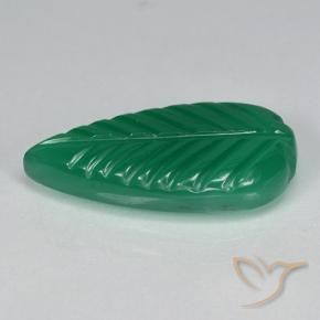Agate Forêt verte naturelle Taille Fleur, 3.93 ct, Translucide