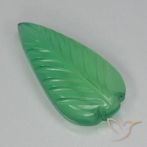 Agate Vert jaunâtre naturelle Taille Fleur, 3.55 ct, Transparent