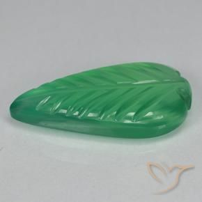 Agate Vert jaunâtre naturelle Taille Fleur, 3.55 ct, Transparent