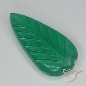 Agate Vert moyen naturelle Taille Fleur, 2.82 ct, Translucide