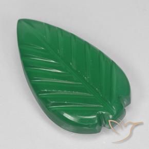 Agate Vert moyen naturelle Taille Fleur, 3.88 ct, Translucide