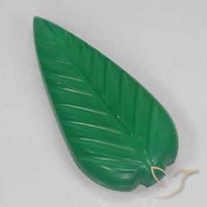 Agate Vert chaud naturelle Taille Fleur, 3.30 ct, Translucide