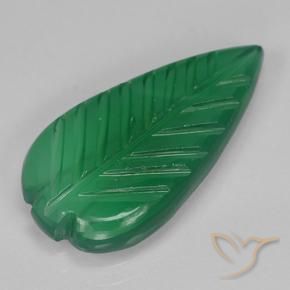 Agate Forêt verte naturelle Taille Fleur, 3.69 ct, Translucide