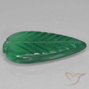 Agate Forêt verte naturelle Taille Fleur, 3.69 ct, Translucide