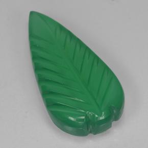 Agate vert naturelle taille fleur, 4,63 ct, translucide